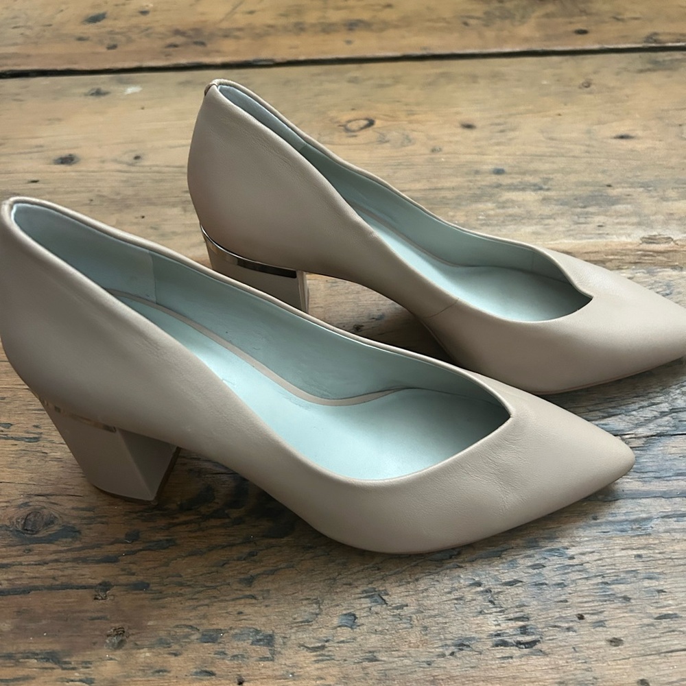 Beige Chunky Heel